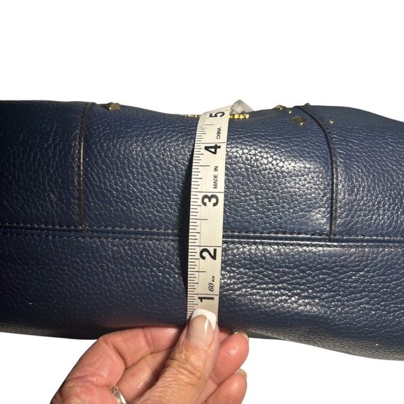 Michael Kors Jet Set Navy Blue Leather Studded Chain Strap Bag - Picture 16 of 16